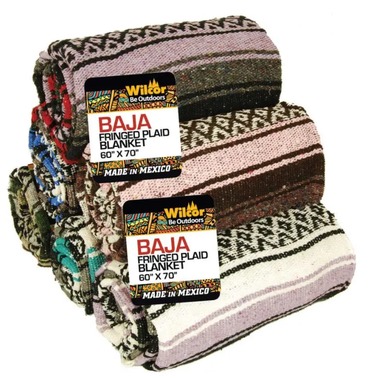 Wilcor Baja-Style Mexican Throw Blanket – 78×55 Inches, Assorted Colors