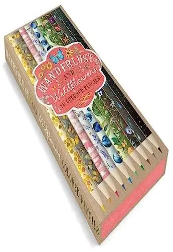 Wildflower-Themed Pencil Set for Travel Lovers
