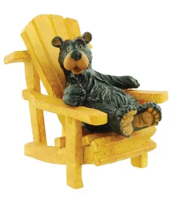 Willie Bear in Adirondack Chair Decor Set
