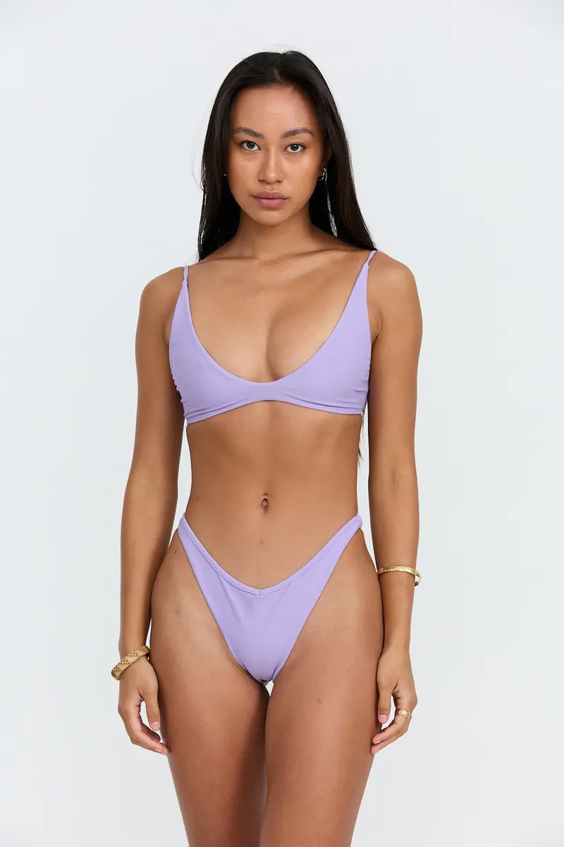 Zoe Wrap Top in Violet Colorway